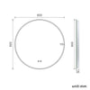 Round Illuminated LED Bathroom Mirror with Demister Sensor 3 Color Lights 600mm