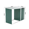 Outdoor Garden Shed Galvanised Steel Wood Firewood Log Storage Rack Tool Cabin