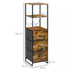 Industrial Storage Cabinet with 2 Shelves 3 Fabric Drawers Rustic Brown
