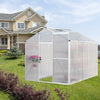 Greenhouse Garden Shed Polycarbonate Walk-In Aluminium Grow House Slid Door Base