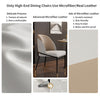 Set of 2 Leather Dining Chairs Kitchen Corner Side Chairs Bicolour Padded Seat