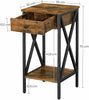 Vintage Industrial Side Table 1 Drawer Shelf Storage Unit Bedside Furniture Tall