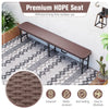 Rattan-Like HDPE Thickened Long Seat w/ Handle & Lock-Coffee