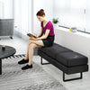 Upholstered Reception Bench Conference Room Chairs-Black