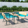 Foldable Outdoor Garden Beer Table and Benches Set Picnic Bistro Chair Furniture