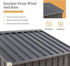 Metal Garden Shed 6 X 8 FT Garden Storage Vents Grey STATELY STORE