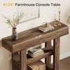 105cm Farmhouse Console Table, 2-Tier Narrow Entryway Sofa Table Behind Couch