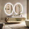 Smart Oval LED Bathroom Mirror Backlit Edge Anti-Fog Waterproof Makeup Mirror XL
