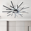 LED Ceiling Fan Light Dimmable Living Room Chandelier Lamp With Remote Control