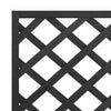 Planter with Trellis - Black Solid Fir Wood, Rectangular Garden/ Planter K3W1
