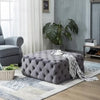 Chesterfield 70cm Extra Large Velvet Coffee Table Footstool Pouffe Seat Ottoman