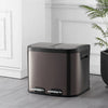 Kitchen Pedal Recycling Bin Twin Section Rubbish Waste Dustbin Recycle Trash Can