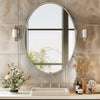 Gold Aluminum Frame Oval Vanity Mirror Wall Mounted Art Mirror for Bedroom Decor