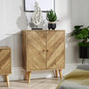 Sideboard 2 Doors Natural Storage Cupboard Cabinet Home Living Room Furniture