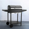 Charcoal Barbecue Grill with Shelves&Wheels Portable Outdoor Camping BBQ Trolley