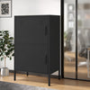 Filing Cabinet Cupboard Storage Unit With 2 Doors 4 Layer Storage Compartment