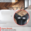 Over Bath Shower Screen 4 Folding Black Frame Safety Clear Glass Panel 1000x1400