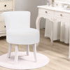 Bedroom Fluffy Plush Side Chair White Shaggy Makeup Seat Stool Dressing Table uk