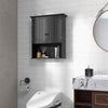 COSTWAY Bathroom Storage Cabinet Wall Mounted Vanity Storage Cupboard-Black