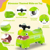 Ride on Toy Baby Dinosaur Sliding Car with Horn Music Lights Green