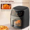 8L Visible Air Fryer 2400W Kitchen Oven Healthy Low Fat Oil Free Frying Cookers