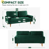 Modern Vesgantti 2 3 Seater Sofa 176cm with 2 Bolster Pillows & Wooden Legs New
