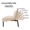 Panana Fabric Sofa Bed Sofabed with Drink Holders Recliner Free Bolster Cushions