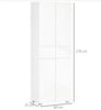 Tall Storage Cupboard High Gloss Cabinet Large Kitchen Pantry Shelf Dresser Unit