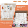 4 Panel Pegboard Room Divider Foldable Privacy Screen White