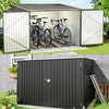 Outdoor Garden Storage Shed Bike Metal Pent Tool Shed House Can Put 2-4 Bicycles