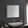 Bathroom Mirror Cabinet Wall Mounted 1/2 Doors Mirror Storage Shelf Cupboard NEW