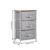 Fabric Cabinets Storage Unit Metal Frame Chest of Drawer Organiser Bedside Table