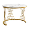 Round Nesting Coffee Table, Set of 2 End Tables with 2 Drawers for Living Room