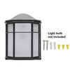 Vintage Metal Outdoor Garden Lantern Light Wall Mounted Waterproof Glass Sconce