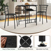 3-Piece Dining Table Set Kitchen Table and Chairs-Black
