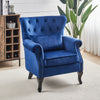 Upholstered Fabric Armchair Wing Fireside Chair Lounge Sofa Cushioned Seat