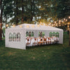 3*9m 5-Sided Iron PE Cloth Spiral Pipe Pergola Canopy Patio Gazebo Play Tent