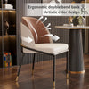 Set of 2 Leather Dining Chairs Kitchen Corner Side Chairs Bicolour Padded Seat