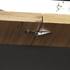 Extendable Dining Table with Wooden Effect Worktop Storage Cabinet Kitchen Table