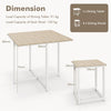 5-Piece Dining Table Set Metal Frame Kitchen Table and 4 Stools Space Saving