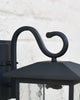 Black Contemporary Outdoor Rectangular Top Fix Searchlight Wall Lantern
