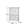 White Slim Shoe Cabinet Storage Unit Narrow Hallway Cupboard Drawer Wooden Rack
