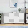 Lechnical Sideboards 2 pcs White Engineered Wood,Sideboard Storage J8V3
