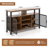 Wine Bar Cabinet 140cm Industrial kitchen Buffet Sideboard with storage