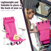 Portable Camping Folding Beach Chair Set of 2 for Adults W/ Headrest&Cup Holder