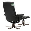 Leather TV Recliner Chair w/ Footstool Armchair Home Office Lounger Cinema Seat