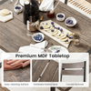 Dining Table Set Rectangular Bench 2 Chairs Industrial Kitchen Space Saving Home