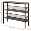 Industrial Console Table Rustic Shelving Unit Vintage Bookcase Storage Sideboard