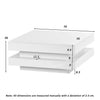 Square Coffee Table White High Gloss Wooden Centre Tea Table with LED RGB Lights