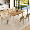 Large Extendable Dining Table 120-160cm Wooden Kitchen Desk Space Saving